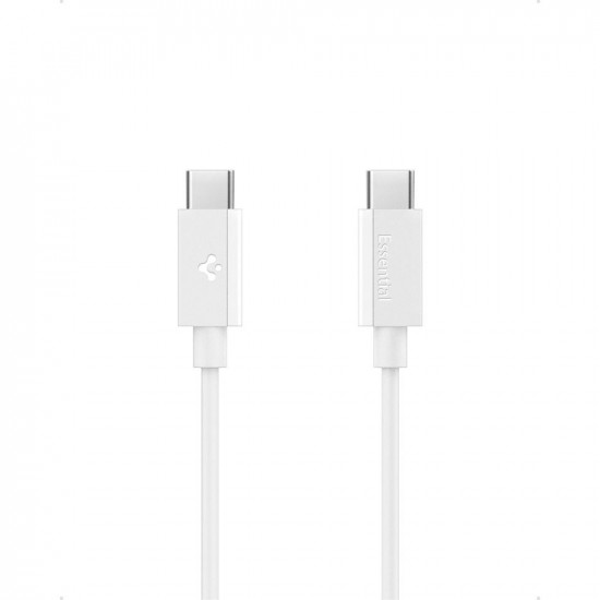 Spigen Data Cable Essential (EB6020CC) Fast Charging, 2x Type C, 60W, 480Mbps, 2m White