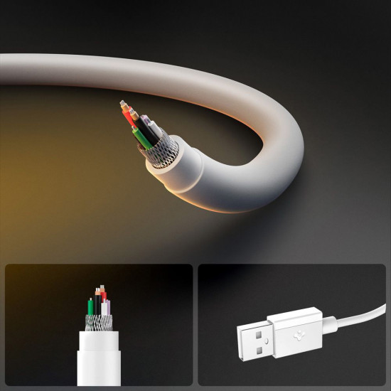 Spigen Data Cable Essential (EB6020AC) Fast Charging, USB to Type C, 60W, 480Mbps, 2m White