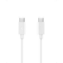 Spigen Data Cable Essential (EB6010CC) Fast Charging, 2x Type C, 60W, 480Mbps, 1m White