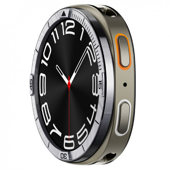 Spigen Bezel Tune Pilot for Samsung Galaxy Watch8 44mm, Stainless Steel Silver