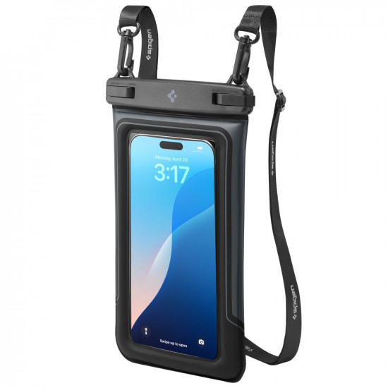 Spigen (2 pack) Waterproof Case (A611P) IPX8, for Phone, max 6.9" Matte Black