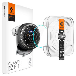 Spigen Glas.tR EZ Fit (2 pack) Samsung Galaxy Watch8 Classic Clear