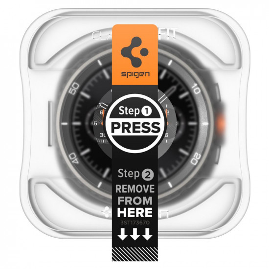 Spigen Glas.tR EZ Fit (2 pack) Samsung Galaxy Watch8 Classic Clear