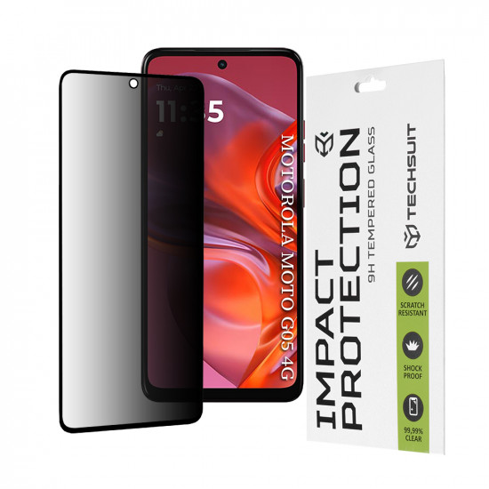 Techsuit 111D Privacy Full Glue Motorola Moto G05 / E15 Black
