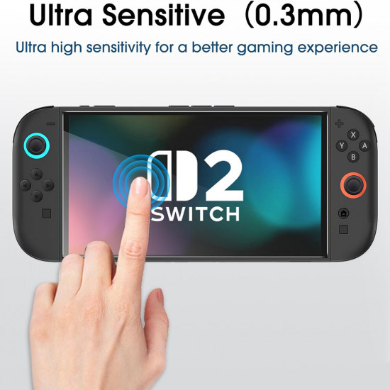 Techsuit (2 pack) Premium Tempered Glass SwitchAura with Applicator (NS1) for Nintendo Switch 2, 9H Resistant Clear