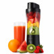 Techsuit Portable Blender nutriXGo (BP1) with Type C Cable, Rechargeable, 700ml, 20000rpm, 6000mAh Black