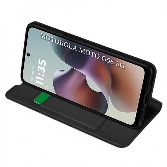 Techsuit Magskin Book Motorola Moto G56 Black