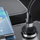Techsuit Premium Car Charger MiniFuseX (C4) Fast Charge, Mini Design, 2in1 USB QC 4.0, Type C PD20W, ABS Black