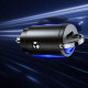Techsuit Premium Car Charger NanoVolt (C5) Mini Design, Fast Charge, Type C PD30W, 3A, Pull Ring, Aluminium Alloy Black