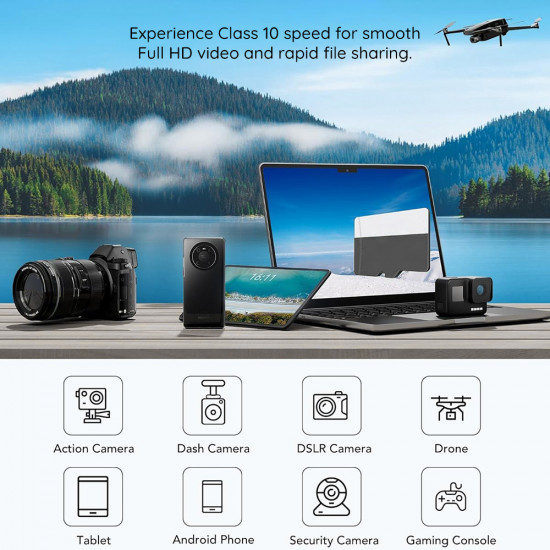 Techsuit Memory Card THCM11 (THCM11716) with Adapter, MicroSDHC, Class 10, 16GB, 40MB/s, 11MB/s Blue
