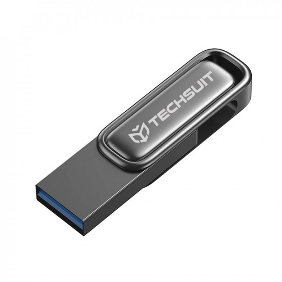 Techsuit Memory Stick THSM33 (THSM334256) USB 3.0 FlashDrive, 256GB, Zinc Alloy, Read 80M/s, Write 18M/s Tarnish