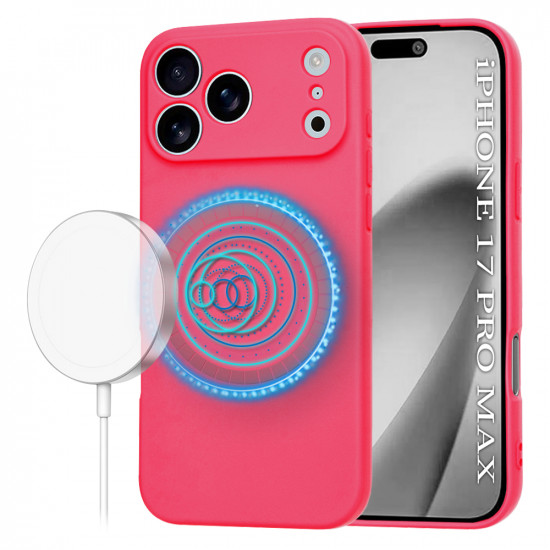 Techsuit SoftFlex MagSafe iPhone 17 Pro Max Hot Pink