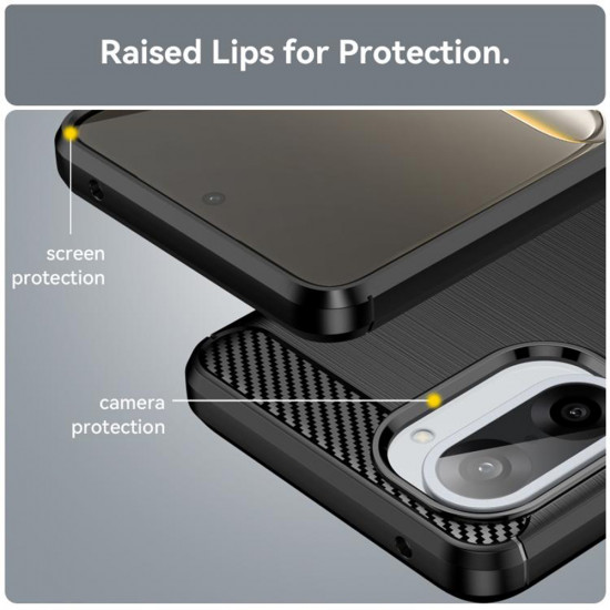 Techsuit Carbon Silicone OnePlus Nord CE5 Black