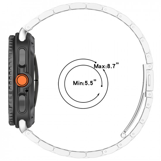 Techsuit Watchband (W010) Samsung Galaxy Watch8 40mm/Watch8 44mm/Watch8 Classic Silver