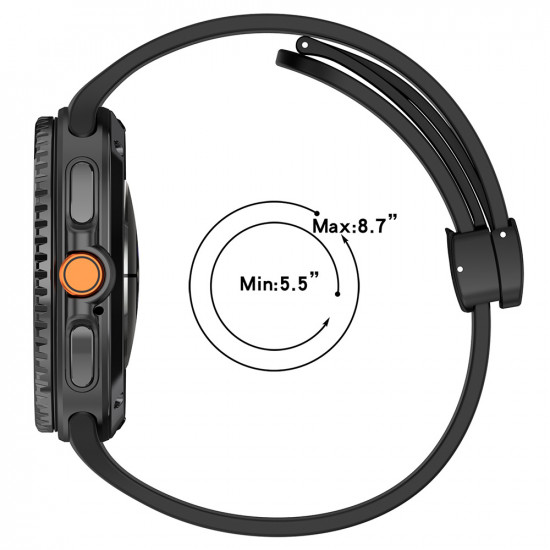 Techsuit Watchband (W011) Samsung Galaxy Watch8 40mm/Watch8 44mm/Watch8 Classic Gray