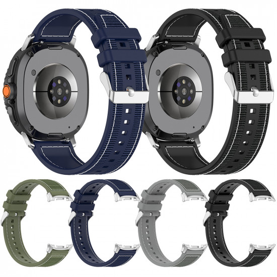 Techsuit Watchband (W051) Samsung Galaxy Watch8 40mm/Watch8 44mm/Watch8 Classic Gray