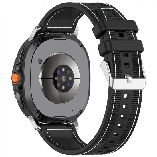 Techsuit Watchband (W051) Samsung Galaxy Watch8 40mm/Watch8 44mm/Watch8 Classic Black