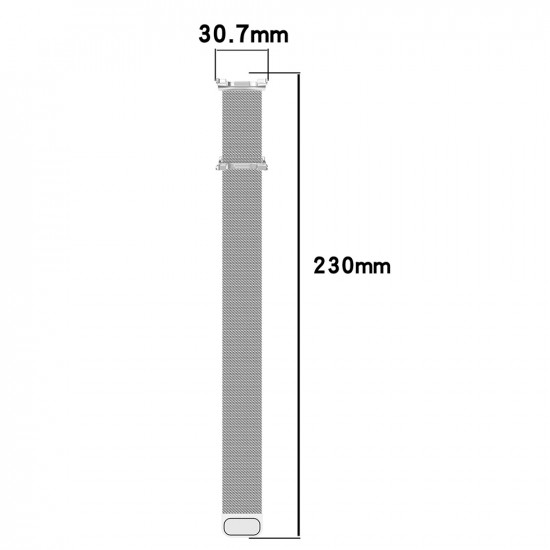 Techsuit Watchband (W009) Samsung Galaxy Watch8 40mm/Watch8 44mm/Watch8 Classic Natural Titanium