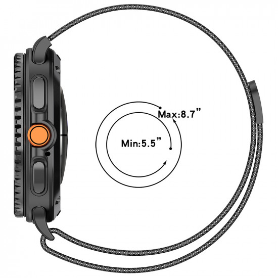 Techsuit Watchband (W009) Samsung Galaxy Watch8 40mm/Watch8 44mm/Watch8 Classic Black