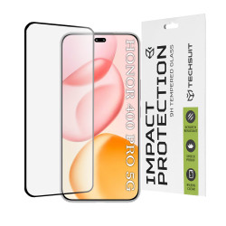 Techsuit 111D Full Cover / Full Glue Glass / 3D Curved Screen Honor 400 Pro Black