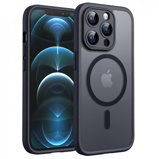 Techsuit PureFrost MagSafe iPhone 12 Pro Max Frosted Black