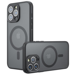 Techsuit PureFrost MagSafe iPhone 15 Pro Frosted Black