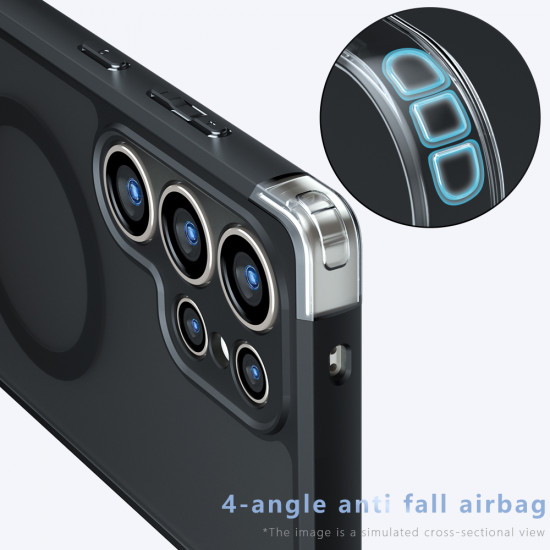 Techsuit PureFrost MagSafe Samsung Galaxy S24 FE Frosted Black