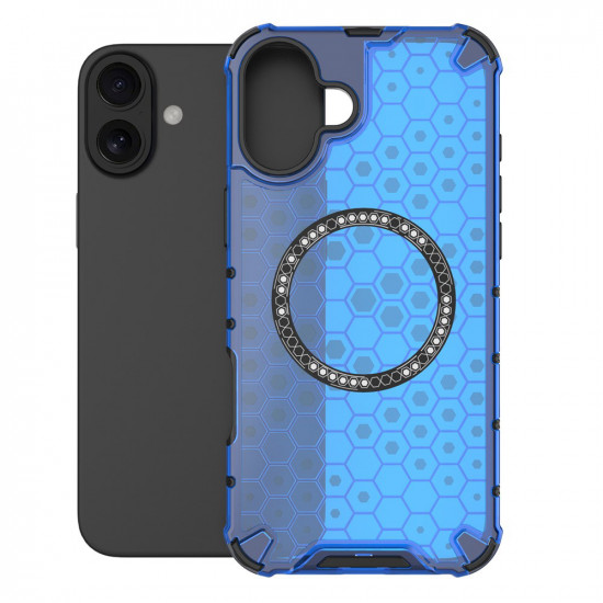 Techsuit HoneyComb Shield MagSafe iPhone 16 Blue