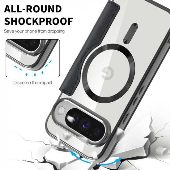 Techsuit SmartMag Book Case Google Pixel 10 / 10 Pro Black