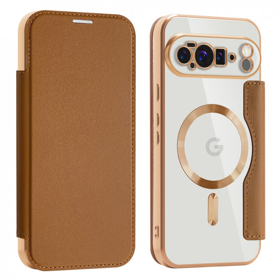Techsuit SmartMag Book Case Google Pixel 10 Pro XL Brown