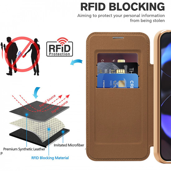 Techsuit SmartMag Book Case Google Pixel 10 Pro XL Brown