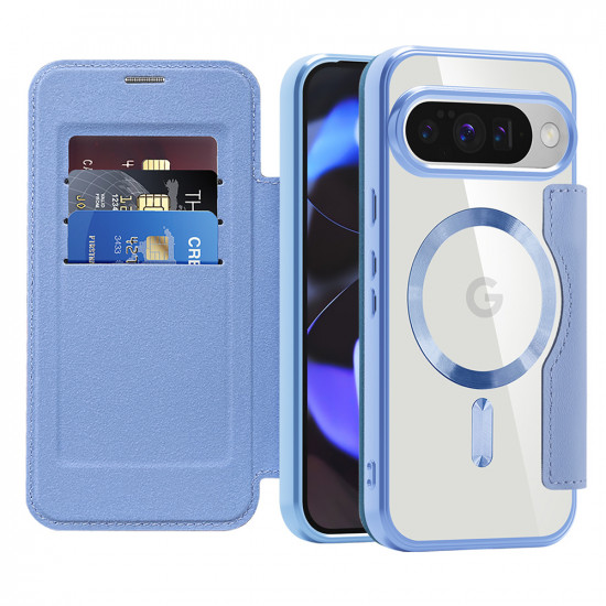Techsuit SmartMag Book Case Google Pixel 10 / 10 Pro Light Blue