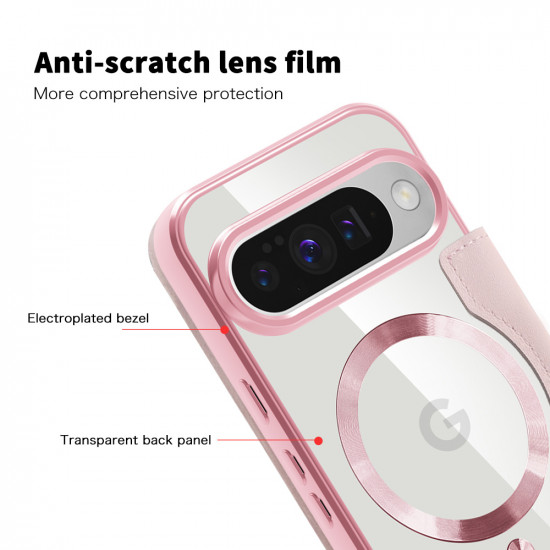 Techsuit SmartMag Book Case Google Pixel 10 / 10 Pro Pink