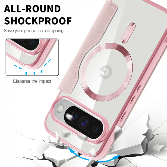 Techsuit SmartMag Book Case Google Pixel 10 / 10 Pro Pink