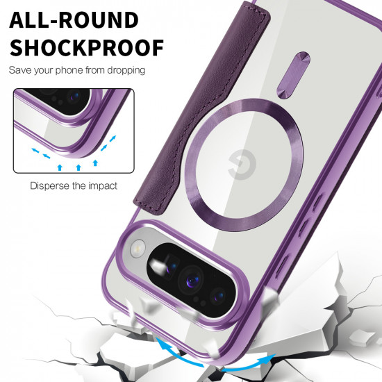 Techsuit SmartMag Book Case Google Pixel 10 Pro XL Purple
