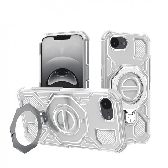 Techsuit Carbon Shield PRO iPhone 16e White Transparent