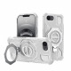 Techsuit Carbon Shield PRO iPhone 16e White Transparent