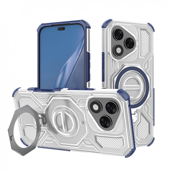 Techsuit Carbon Shield PRO Honor 400 Lite Blue Transparent