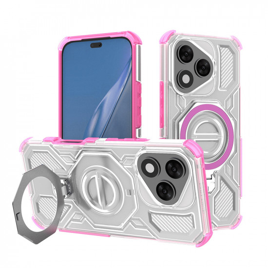 Techsuit Carbon Shield PRO Honor 400 Lite Pink Transparent