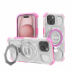 Techsuit Carbon Shield PRO iPhone 15 Pink Transparent