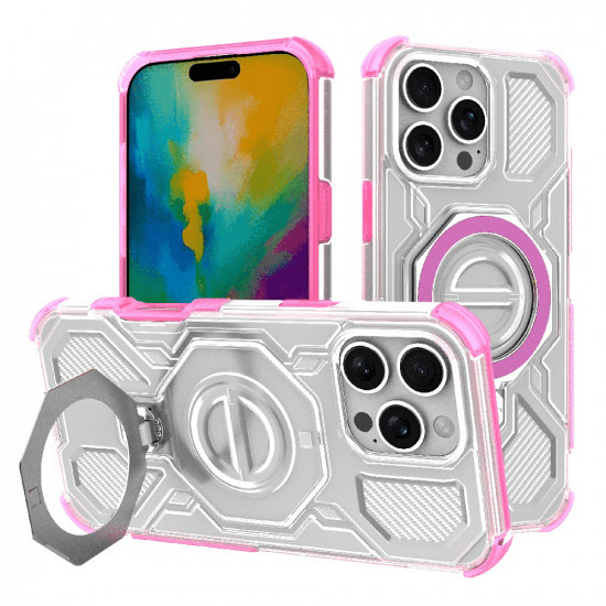 Techsuit Carbon Shield PRO iPhone 16 Pro Pink Transparent