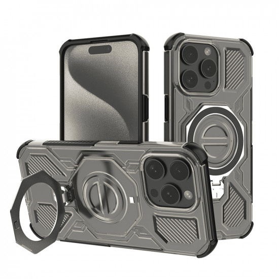 Techsuit Carbon Shield PRO iPhone 15 Pro Max Smoke Black