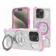 Techsuit Carbon Shield PRO iPhone 15 Pro Max Pink Transparent