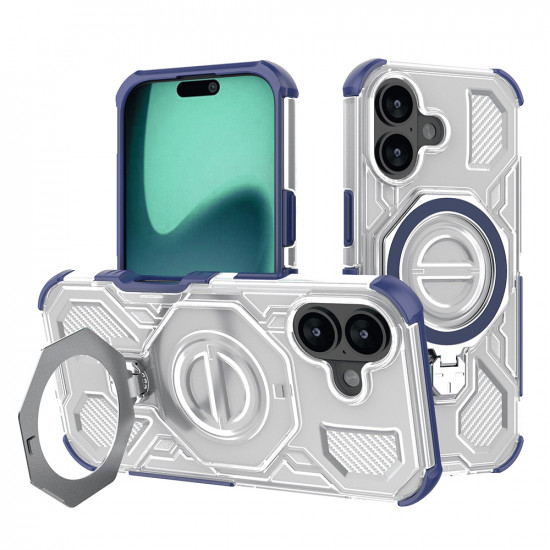 Techsuit Carbon Shield PRO iPhone 17 Blue Transparent