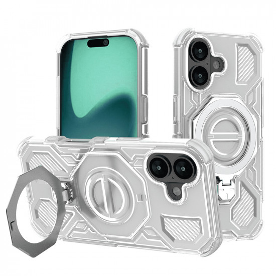Techsuit Carbon Shield PRO iPhone 17 White Transparent
