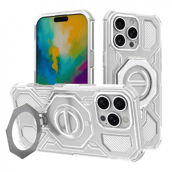 Techsuit Carbon Shield PRO iPhone 16 Pro Max White Transparent
