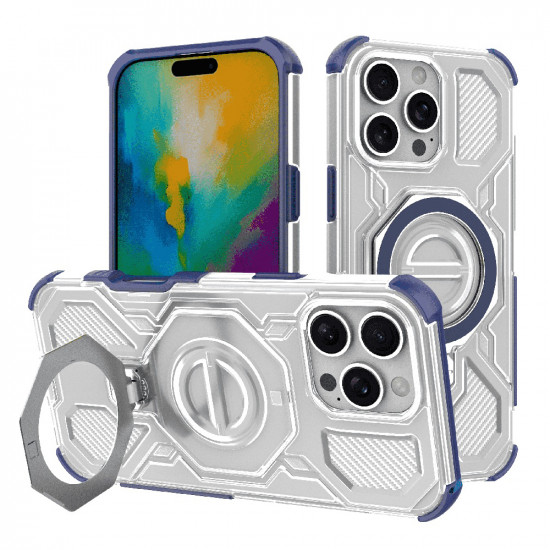 Techsuit Carbon Shield PRO iPhone 16 Pro Blue Transparent