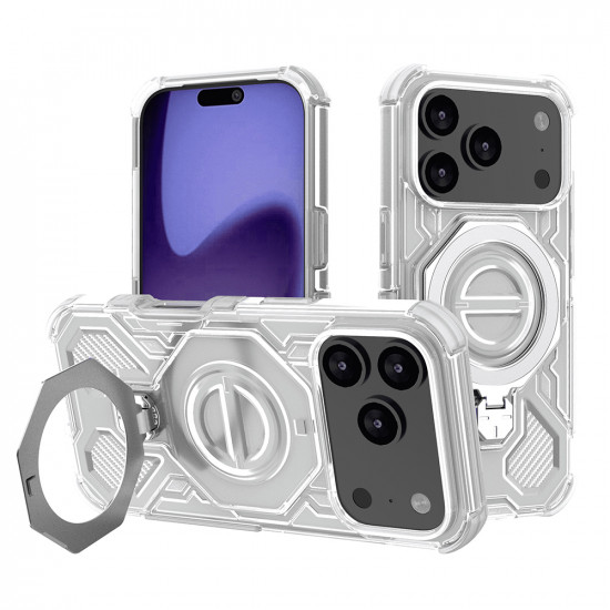 Techsuit Carbon Shield PRO iPhone 17 Pro White Transparent