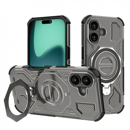Techsuit Carbon Shield PRO iPhone 17 Smoke Black