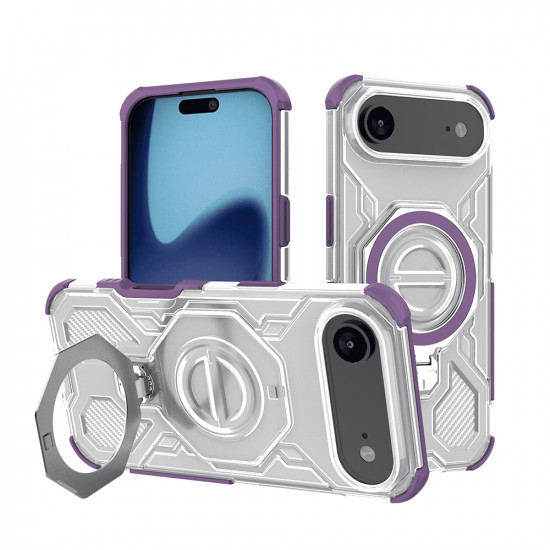 Techsuit Carbon Shield PRO iPhone 17 Air Purple Transparent
